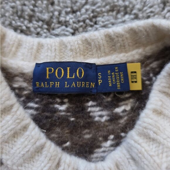 Polo Ralph Lauren - Nordic Fair Isle Aran Cable Knit Wool Sweater - XS - Picture 7 of 7